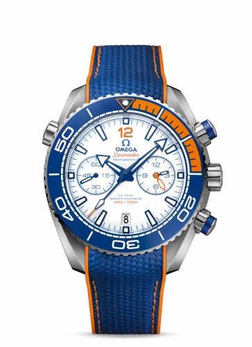 Omega Seamaster Planet Ocean 600M Co-Axial 45.5 Master Chronometer Chronograph Stainless Steel / White / Rubber / Michael Phelps 215.32.46.51.04.001 (21532465104001)